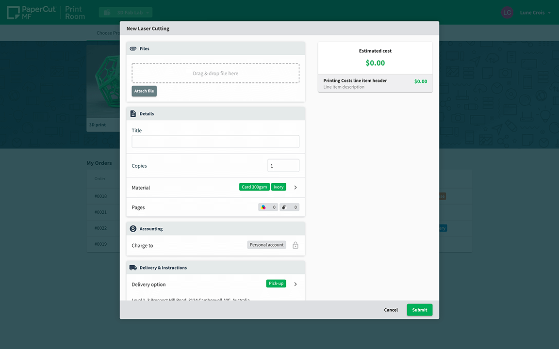 feature product screen